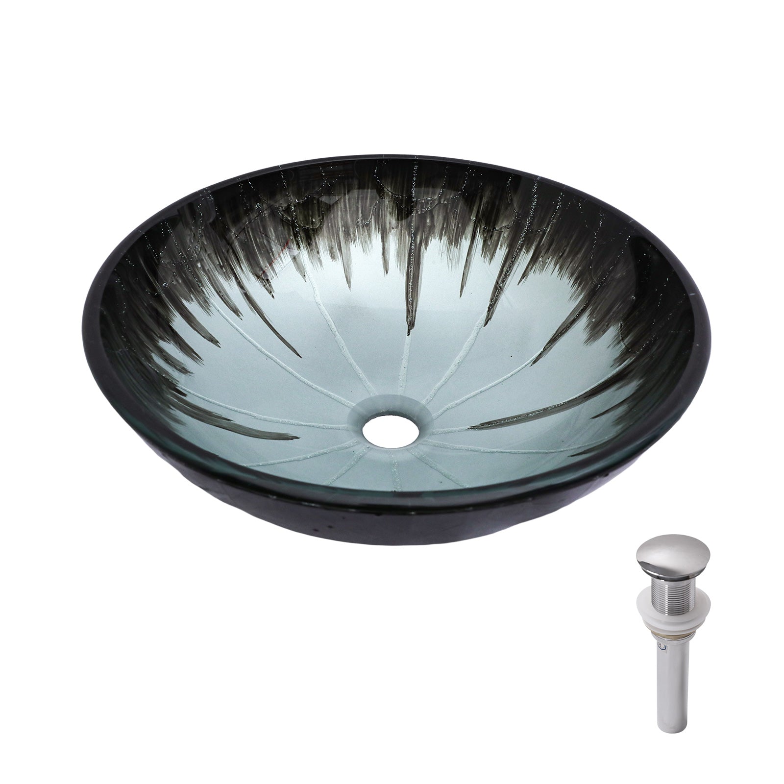 Artistic Tempered Glass Bathroom Vessel Sink