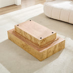 43.31 Inch Burl Wood Veneer Coffee Table