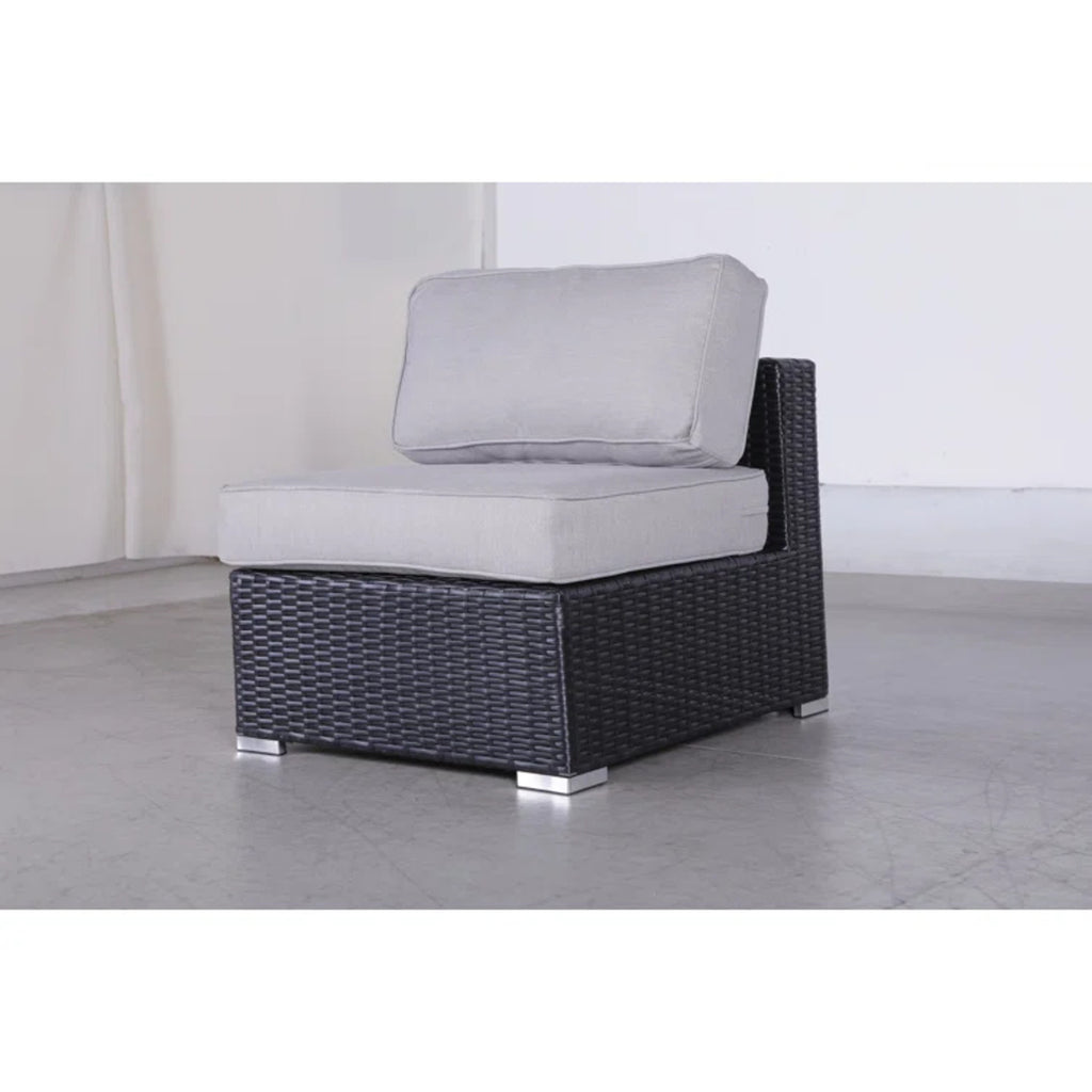 LSI Fully Assembled 94" Wicker Patio Sectional with Weather-Resistant Cushions