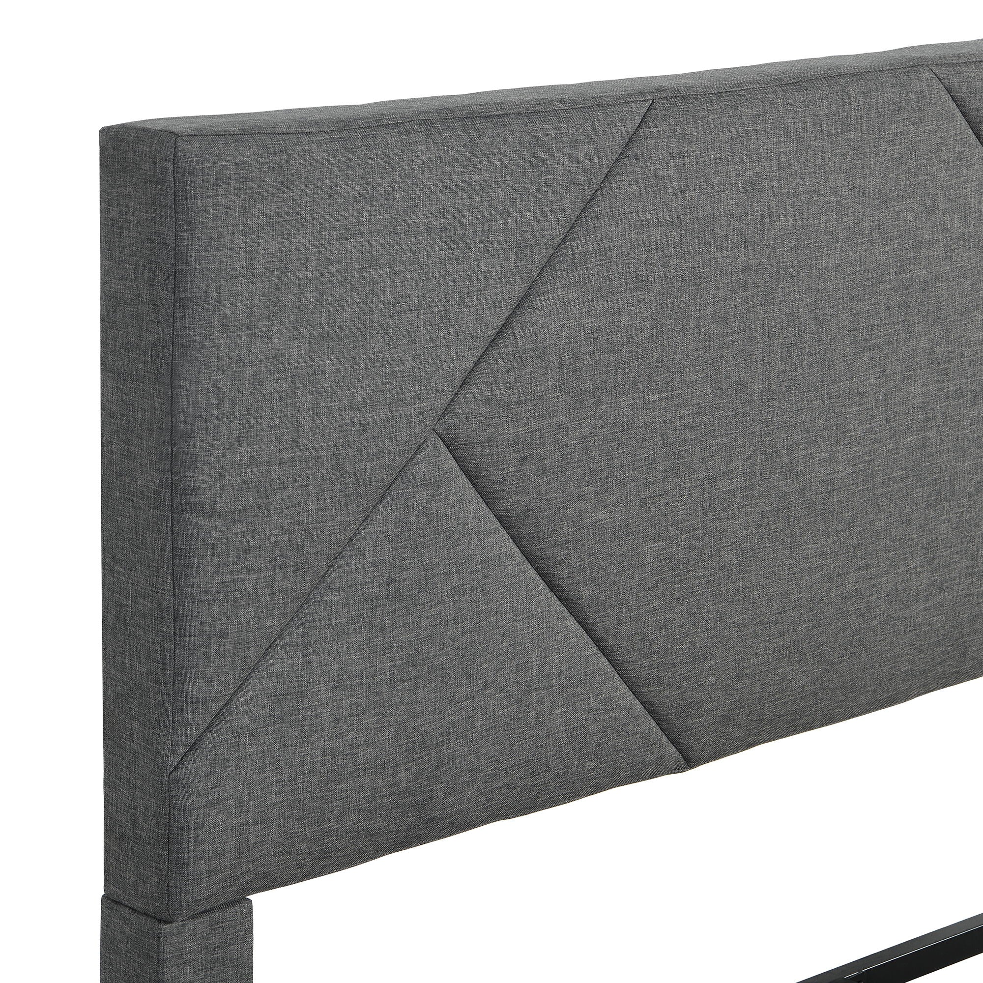 Full Size Upholstered Platform Bed Frame With Headboard
