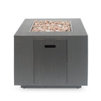 33" Outdoor Iron Square Propane Fire Pit
