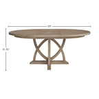 54" Round Dining Table with 18" Removable Leaf