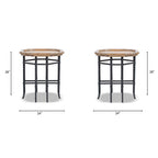 Foundry 24" Square Reclaimed Pine Wood & Iron Side Table