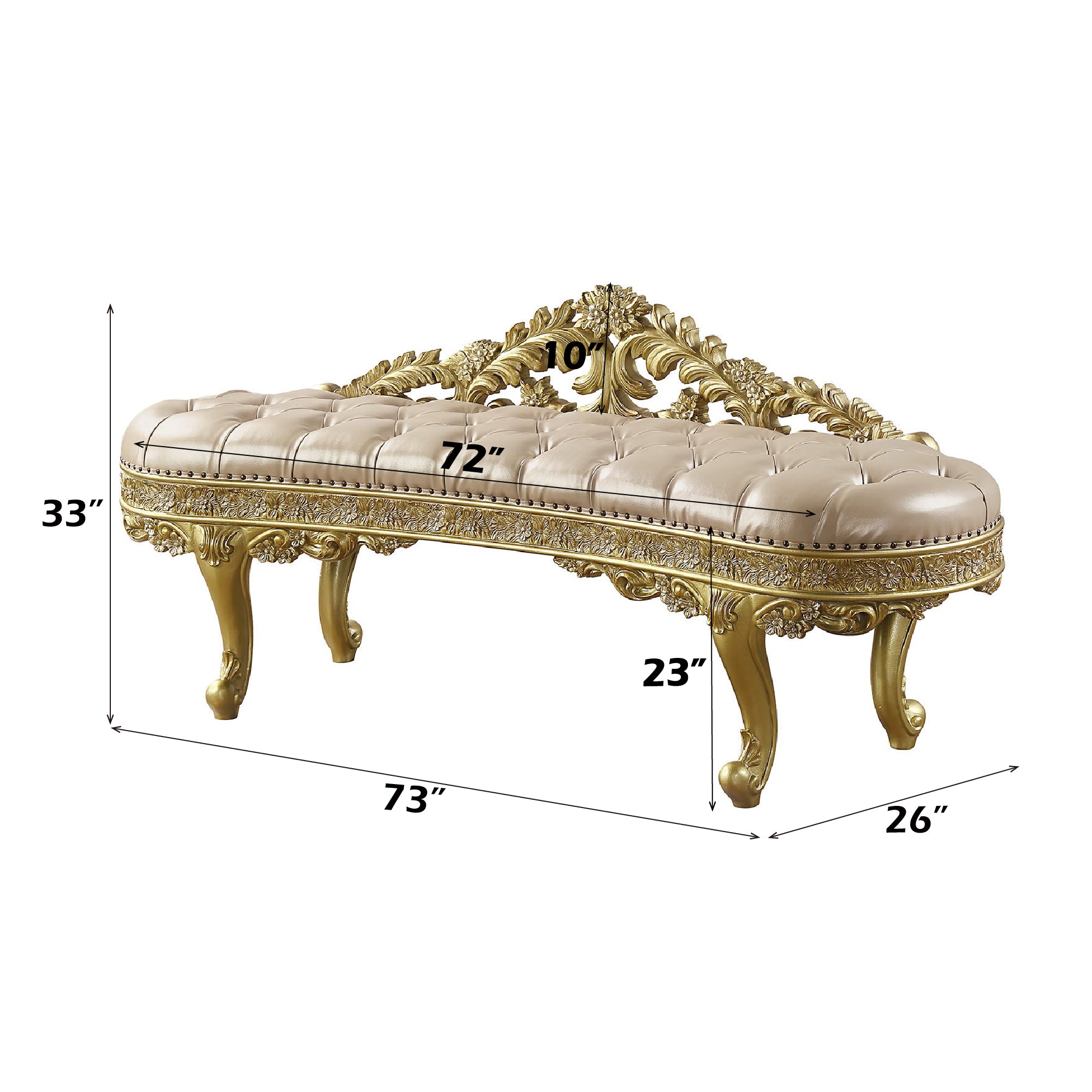 Cabriole Light Bench