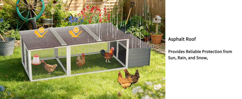 Large Chicken Coop with Run