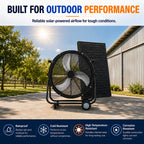 24 Inch Solar Floor-Standing Fan