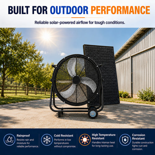 24 Inch Solar Floor-Standing Fan