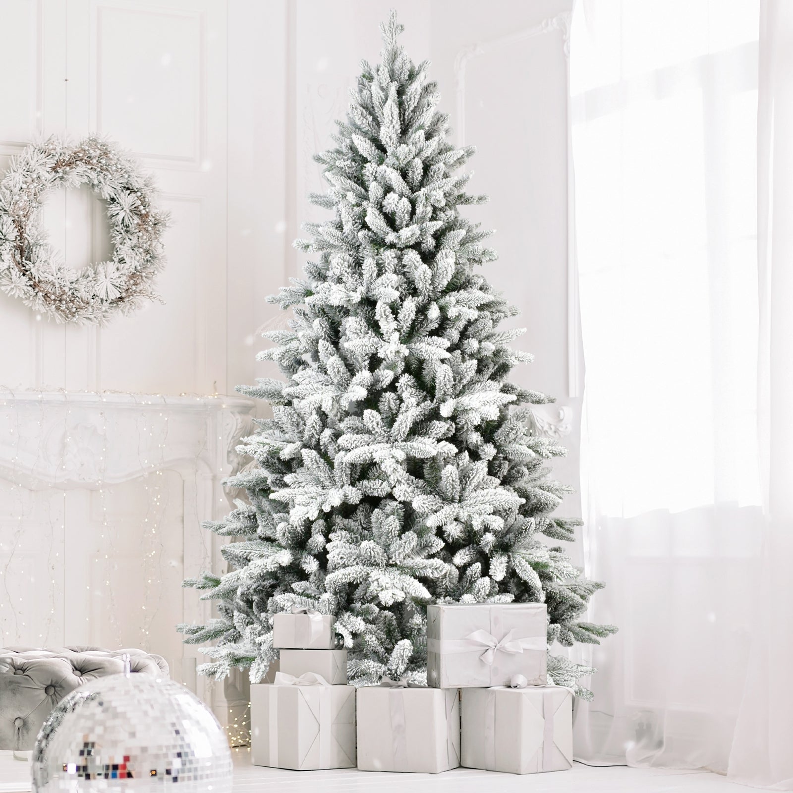 5ft Flocked Christmas Tree with 768 Tips