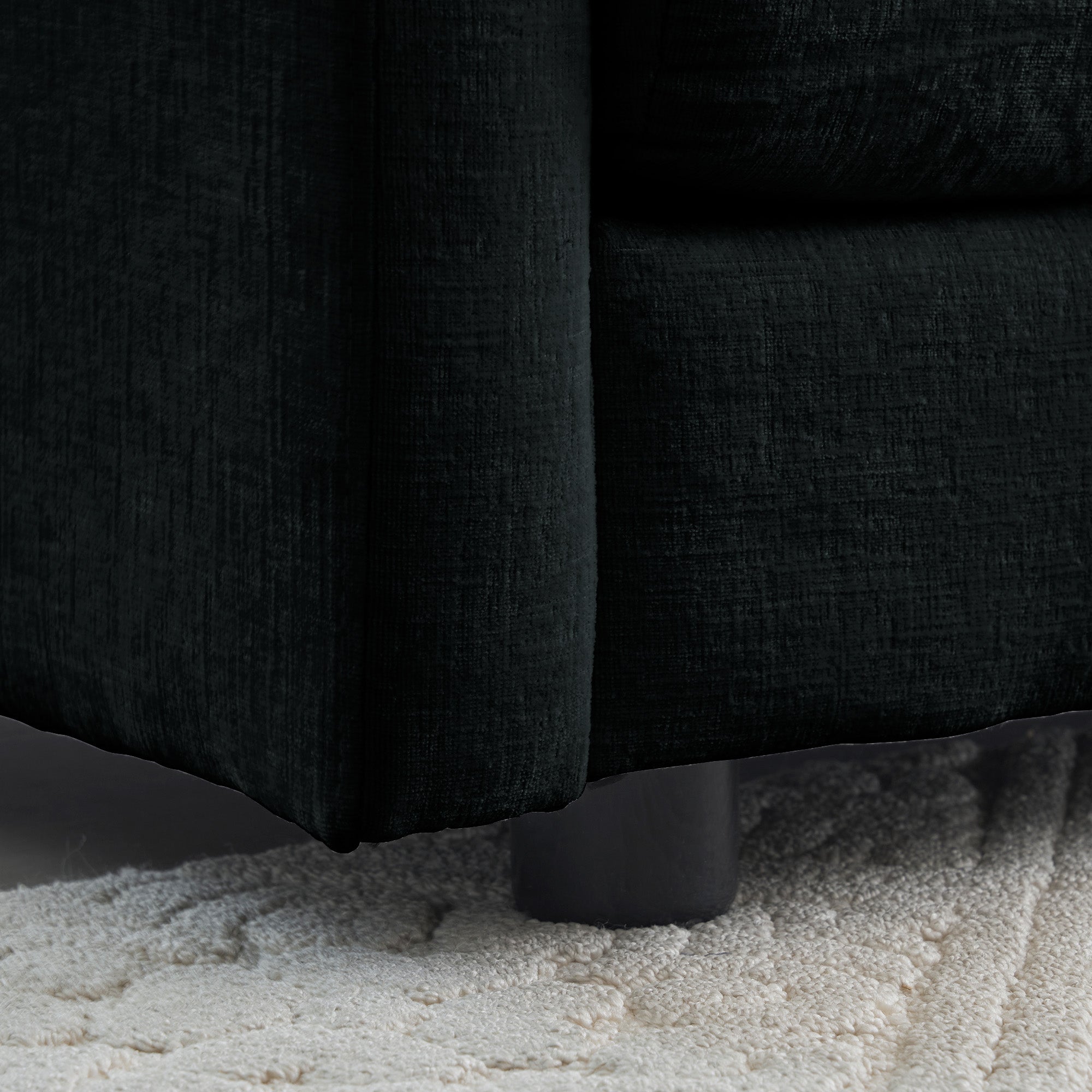 Chenille Fabric Ottomans Footrest