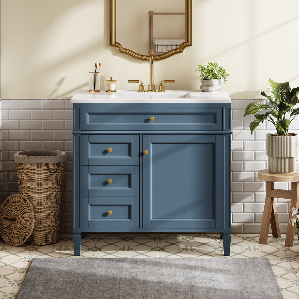 36" Bathroom Vanity With Top Sink