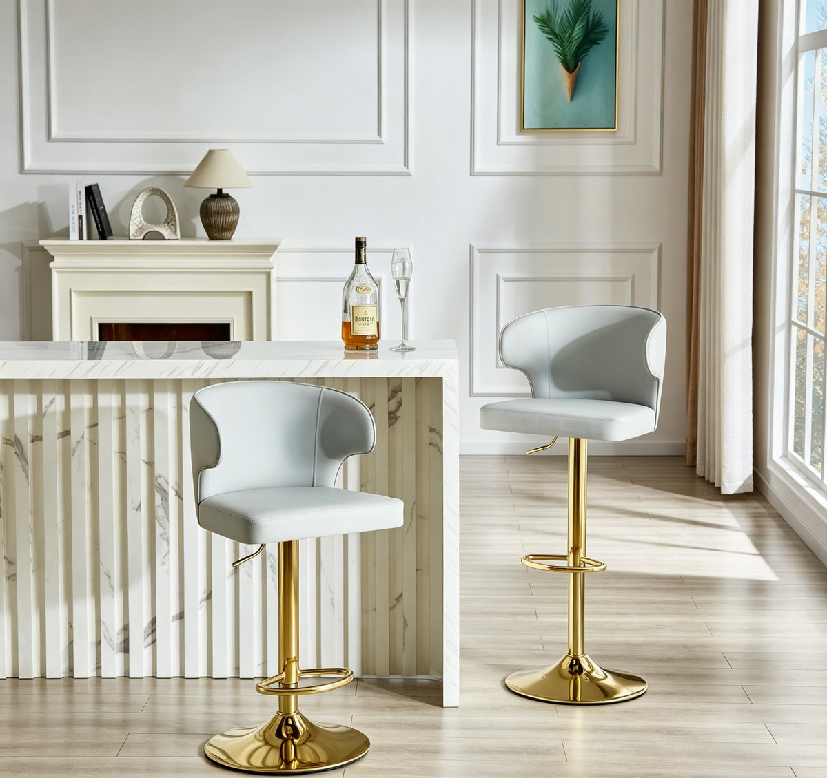 Modern Rotating Adjustable Bar Chair - Set of 2