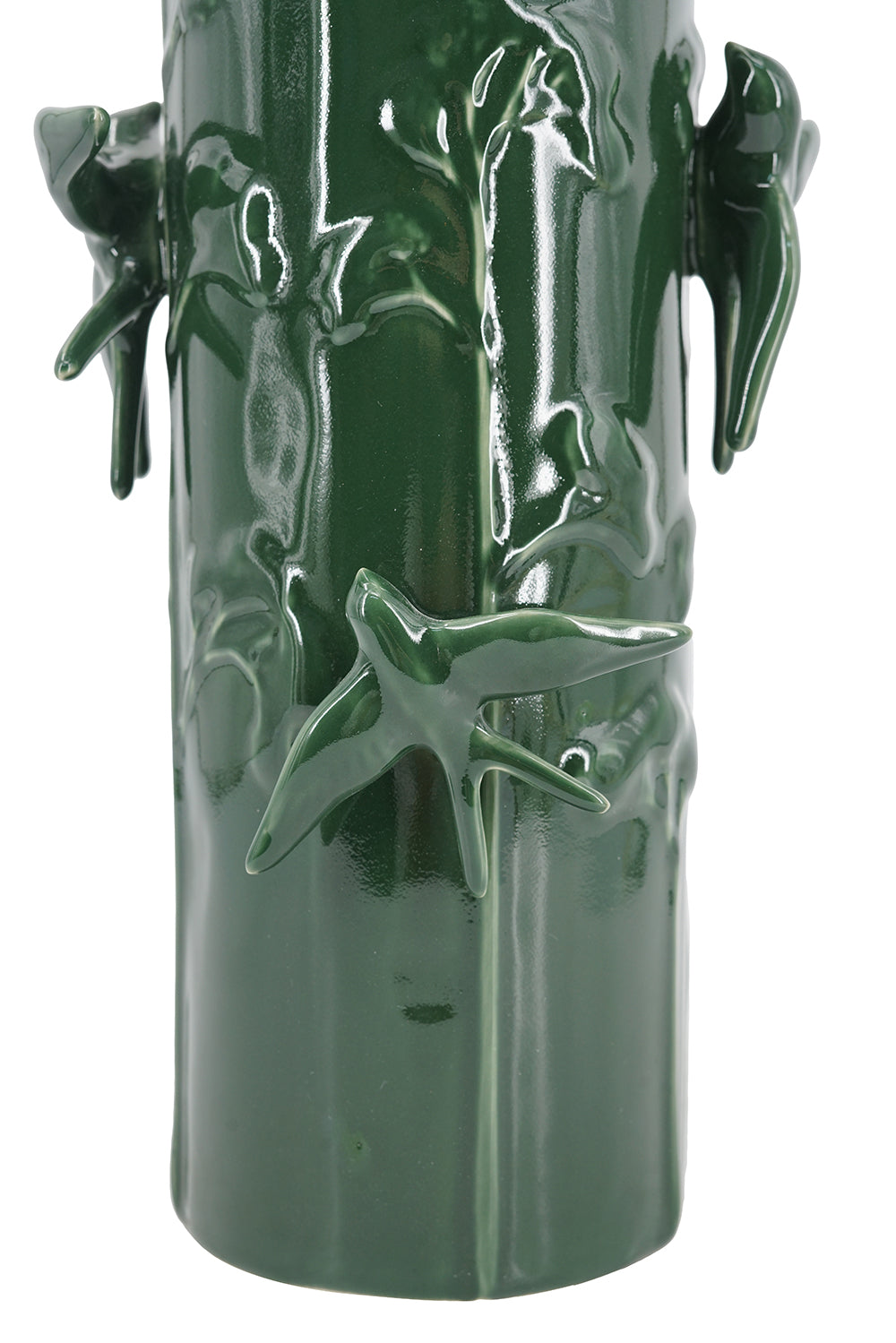 Tall Ceramic Vase - Deep Forest Green