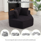 54-Inch Modern-Style Hexagonal Single Lounge Chair