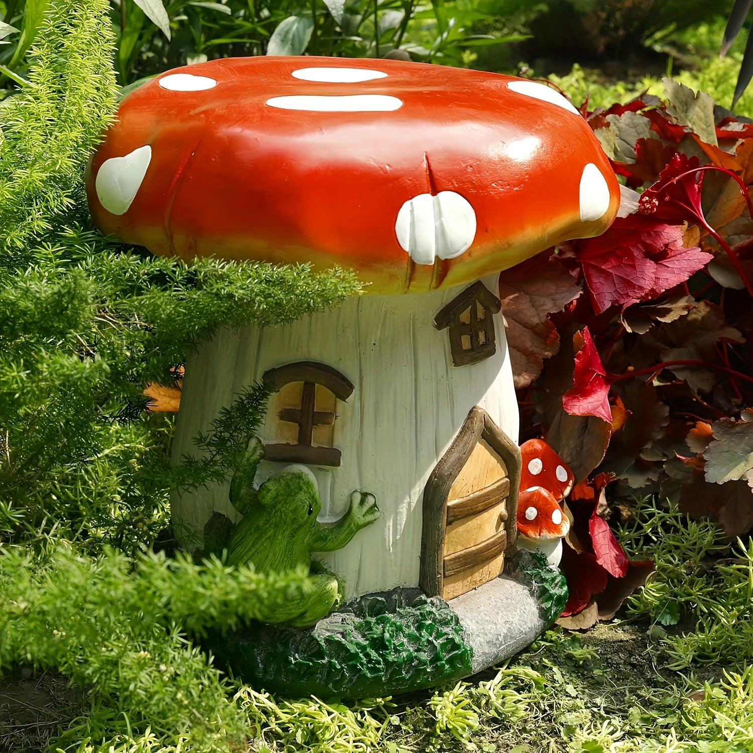 Mushroom House Garden Stool