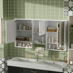 55 Inch Wall-Mount 3-in-1 Mirror Cabinet
