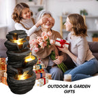 Outdoor Waterfall Fountain with Lights