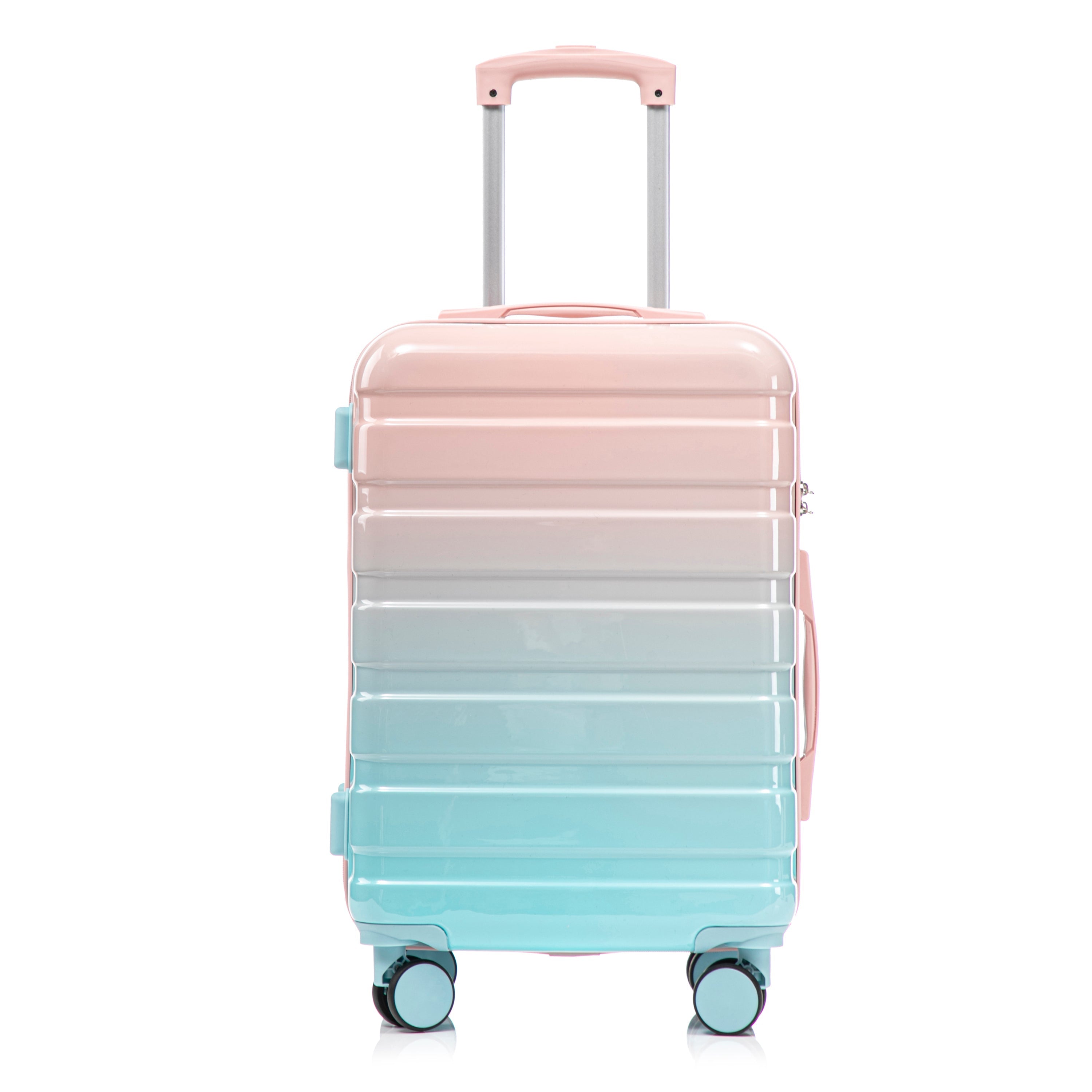 14"/20" 2-Pieces PC Spinner Wheel Carry On Luggage Set