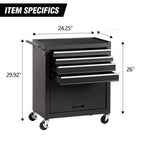 4-Drawer Rolling Tool Chest with Wheels