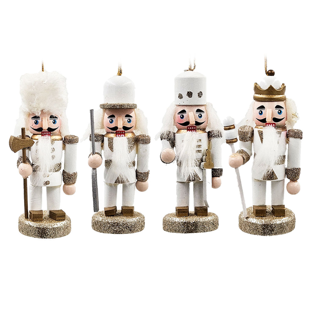 Set of 4 3.9" Nutcracker Ornaments