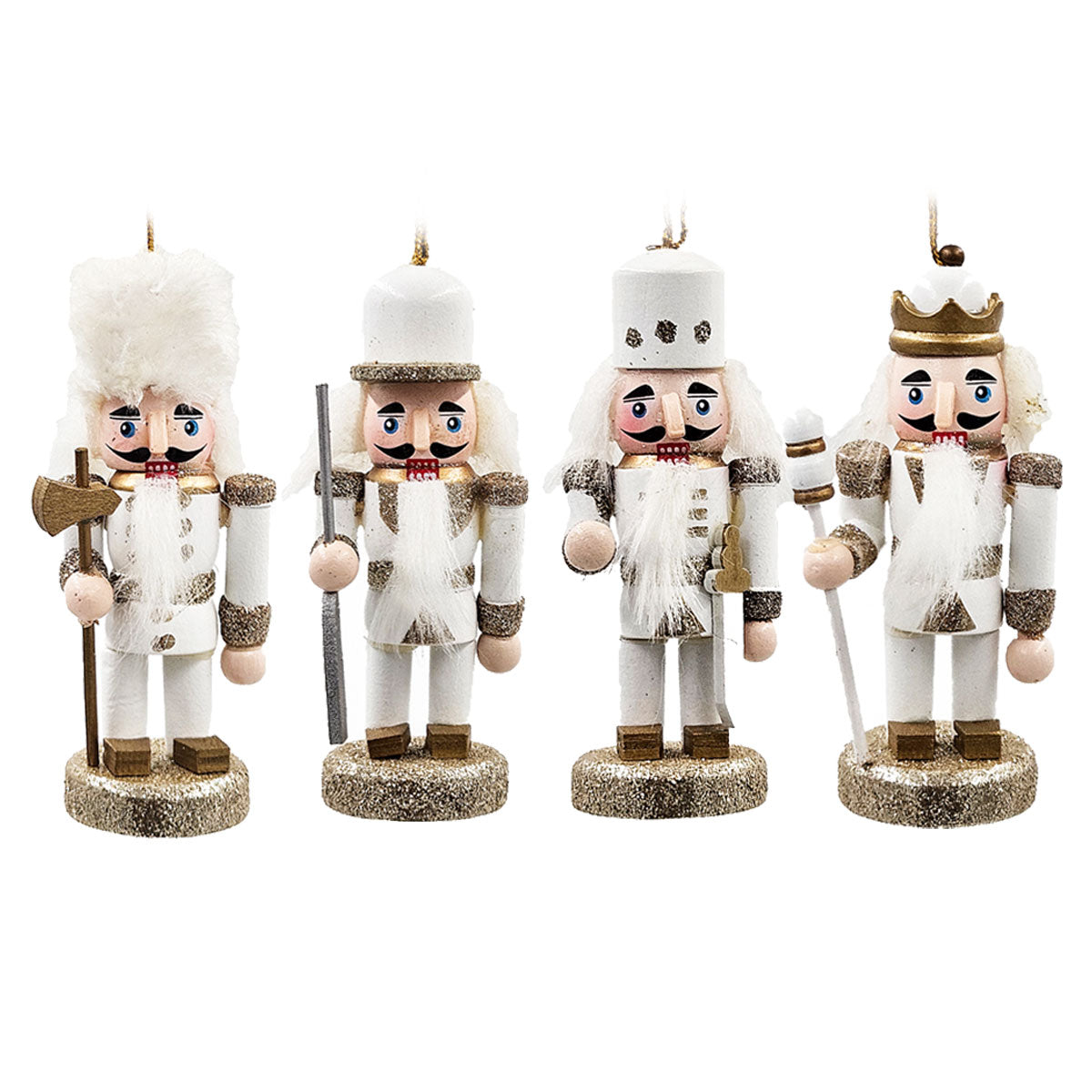 Set of 4 3.9" Nutcracker Ornaments