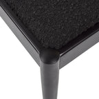 Panama 18.5" Curved Resin Cane Rattan Side Dining Chair, Set of 2, Ebony