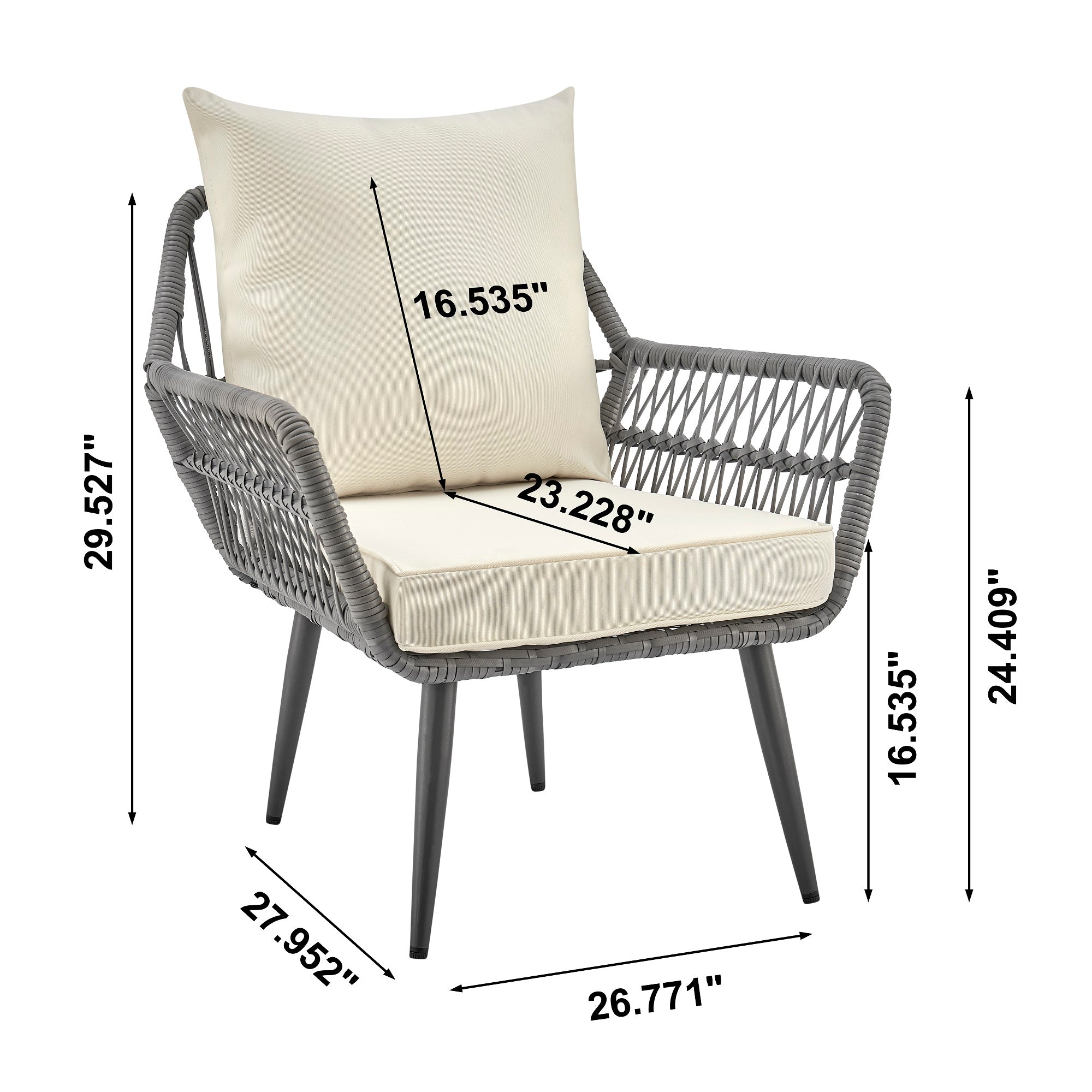 Cannes 3-Piece Conversation Set