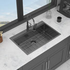 36" Drop-in Workstation Gunmetal Sink