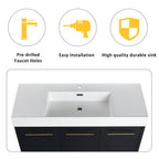 48 Inch Freestanding Bathroom Vanity with Resin Sink