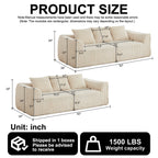 Minimalist 3+3 Seater Corduroy Sofa Set
