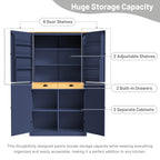 TOPMAX 40.2" High Freestanding Kitchen Pantry
