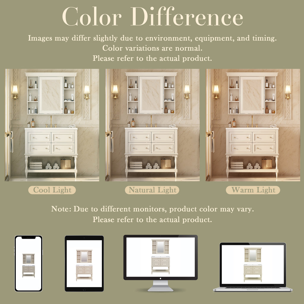 36'' Bathroom Vanity with Medicine Cabinet
