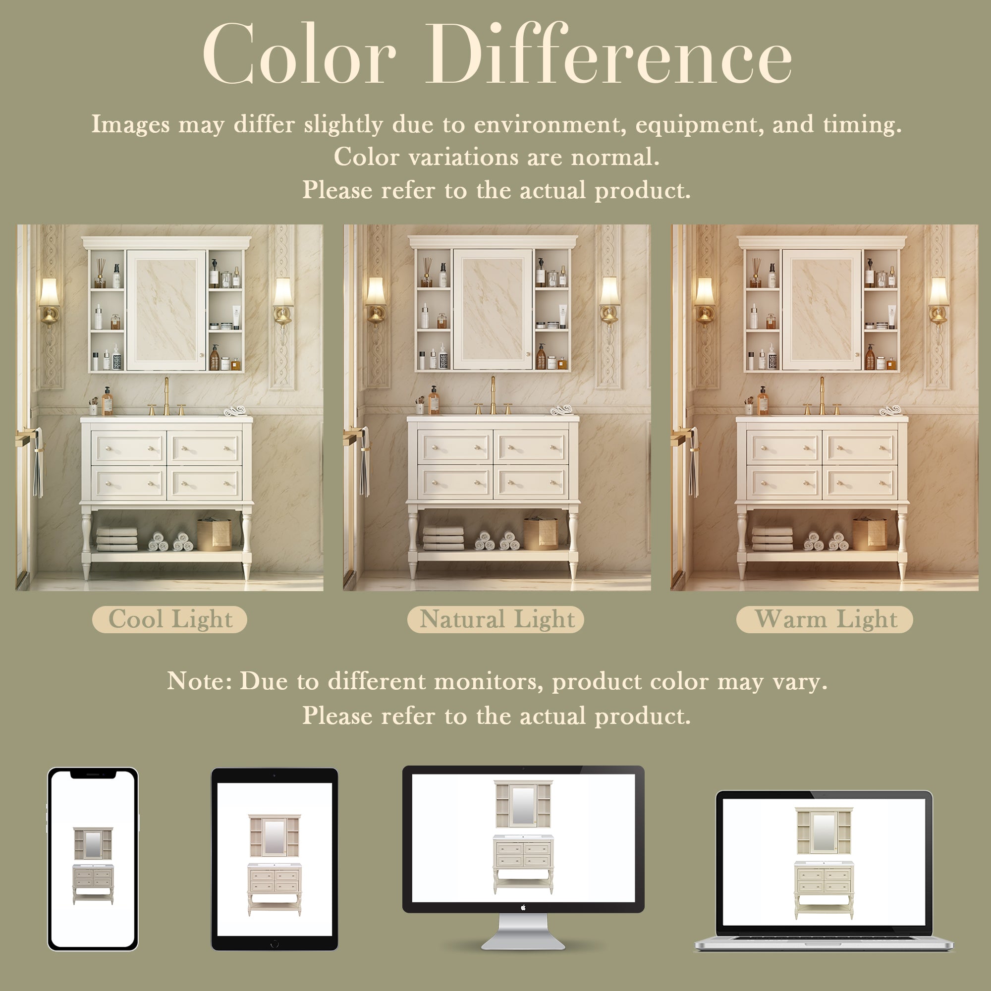 36'' Bathroom Vanity with Medicine Cabinet