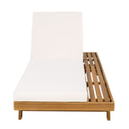 Lounge Chaise Set - Acacia Solid Wood with Lounge Cushion