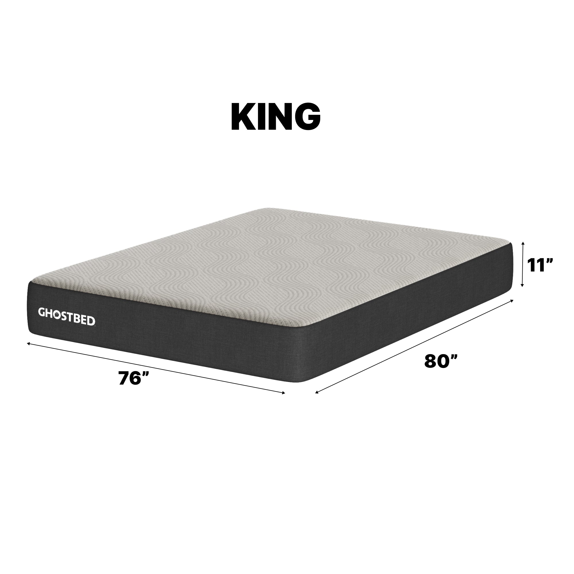 GhostBed Essential 11" King Foam Mattress