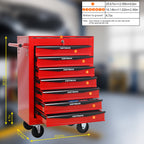 Rolling Metal Tool Chest with 7 Drawers