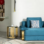 Luxury Round End Table with 2-Tier