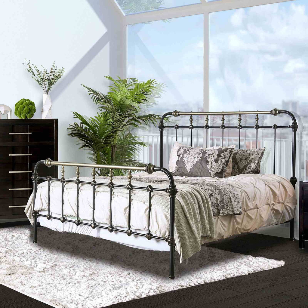 Transitional Style Antique Bed
