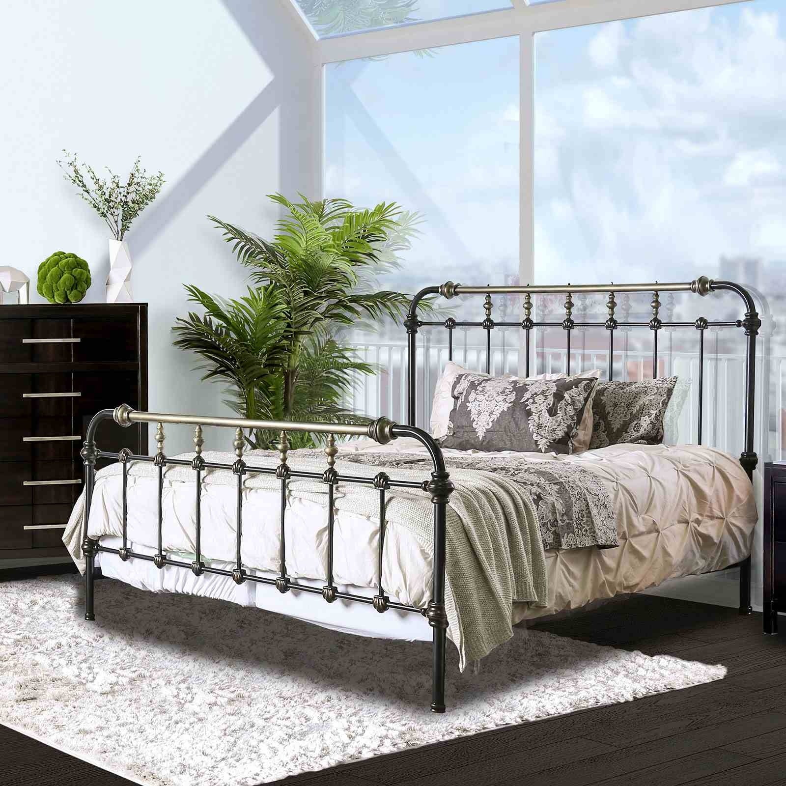 Transitional Style Antique Bed