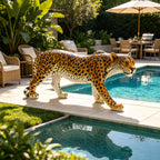Realistic Leopard Garden Statue