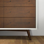 Mid Century Modern White Dresser