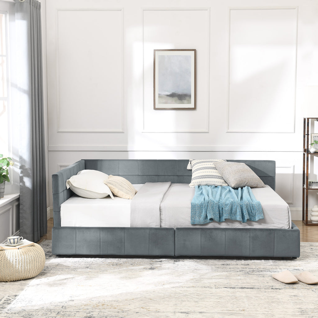Full Size Storage Upholstered Tufted Bed Frame
