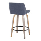 26" Contemporary Fixed-Height Counter Stool with Swivel