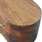 Solid Wood Valenza Curved Media Unit