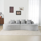 Modern and Simple Curved Flannelette Sofa