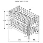 White Slatted Headboard Twin/Twin Bunk Bed