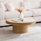 Sintered Stone Coffee Table with MDF Pedestal