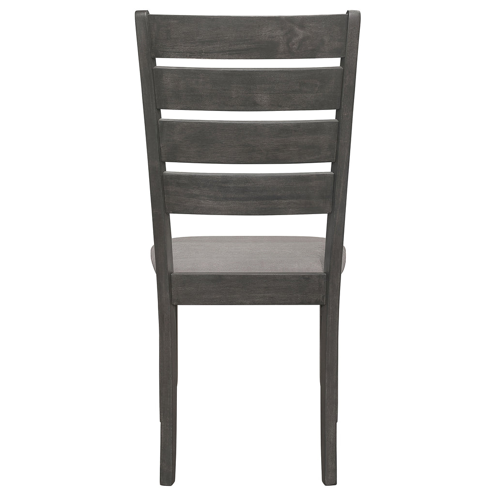Grey and Dark Dining Side Chair Set