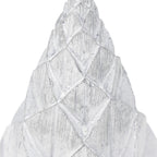 Set of 3 Resin White/Silver Foil Christmas Trees