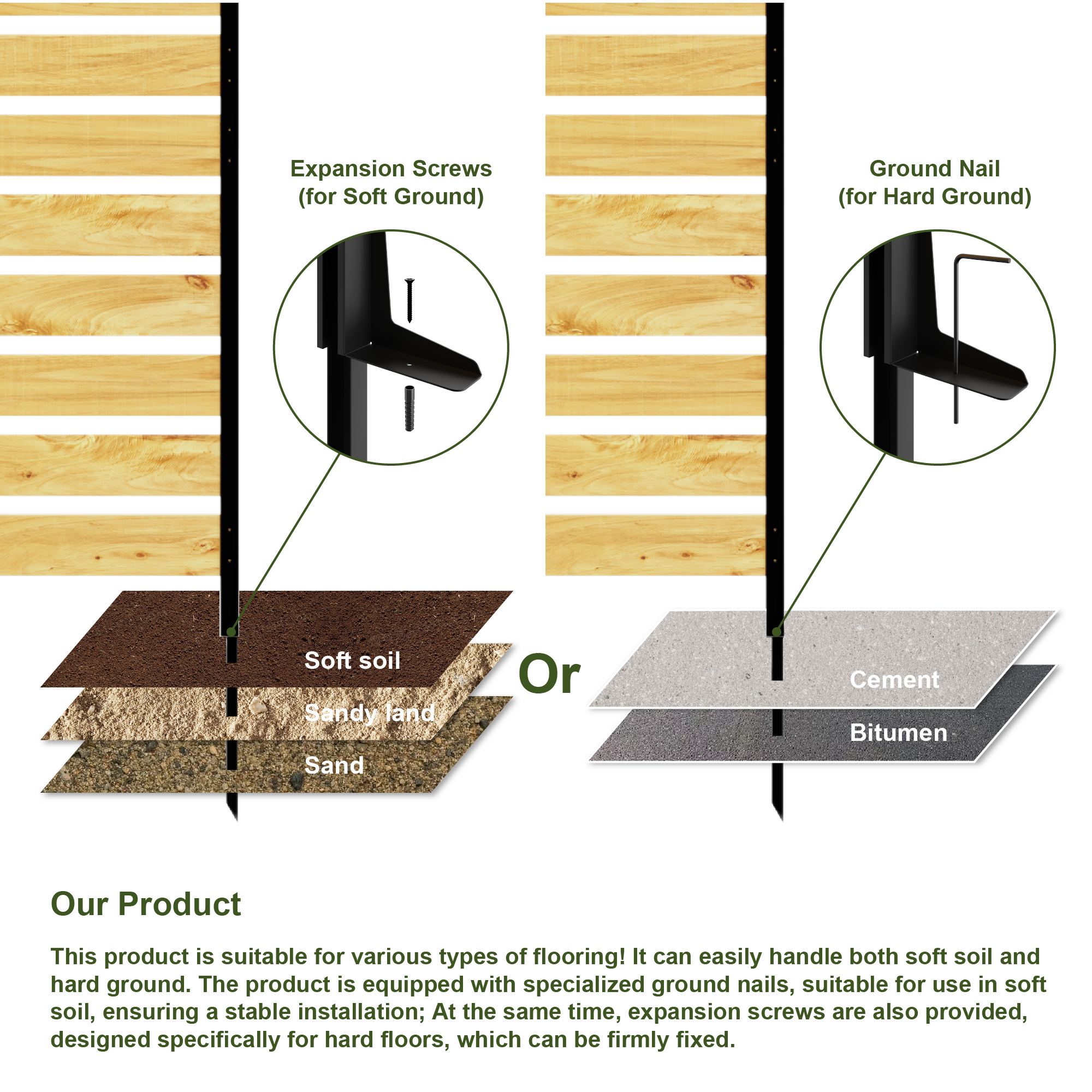 Goodyo Cedar Wood Privacy Screen