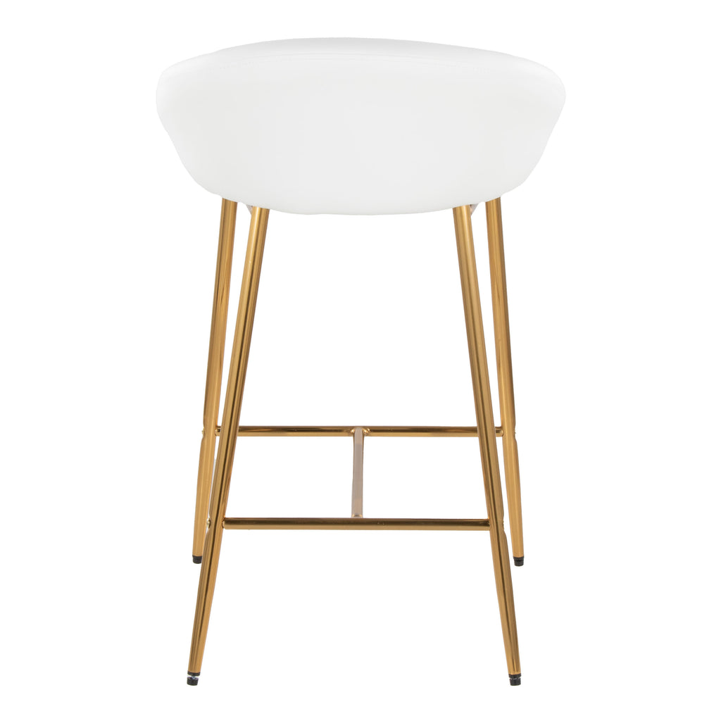 26" Counter Stool with Curved Upholstered Seat